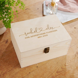 Personalised Couples Memory Keepsake Box - Sunday's Daughter