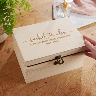 Personalised Couples Memory Keepsake Box - Sunday's Daughter