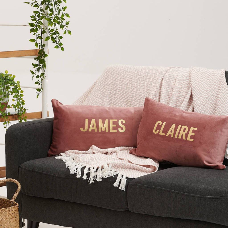 Personalised Couples Velvet Cushion Set - Sunday's Daughter
