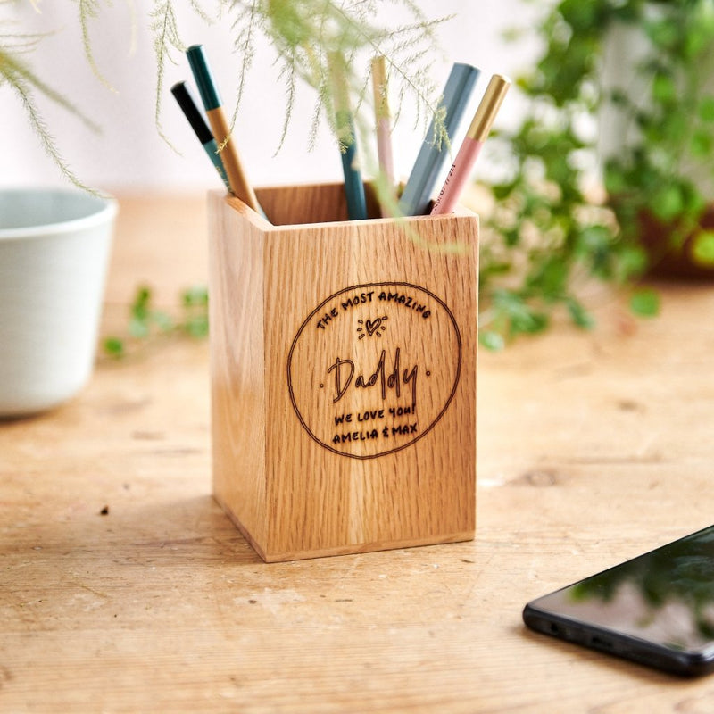 Personalised Dad Pen Pot - Sunday's Daughter