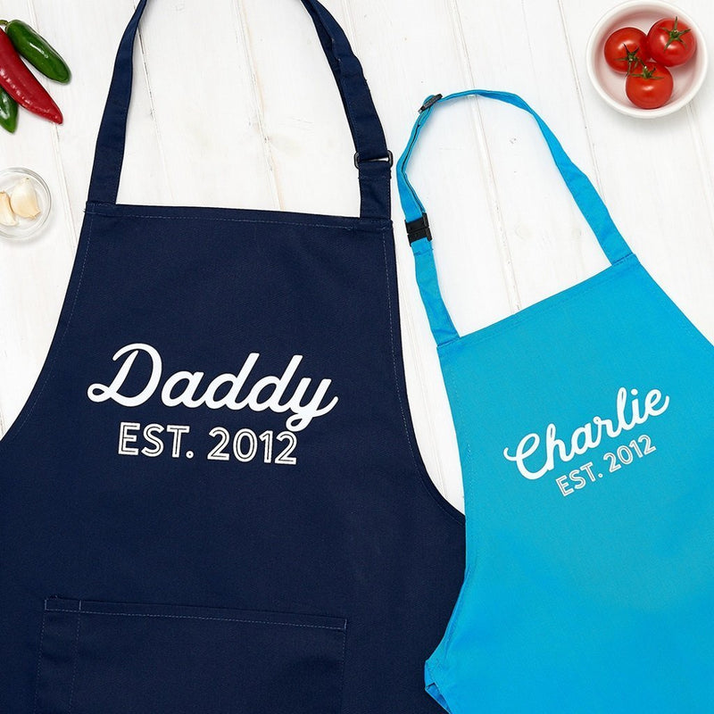 Personalised Daddy And Child Apron Set - Sunday's Daughter