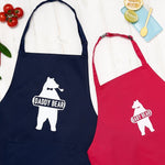 Personalised Daddy Bear And Baby Bear Apron Set - Sunday's Daughter