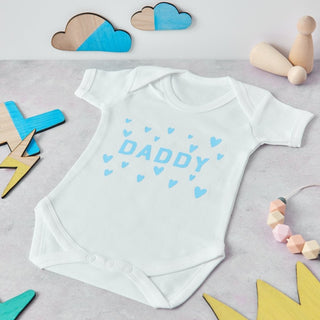 Personalised Daddy Hearts First Father's Day Baby Grow - Sunday's Daughter