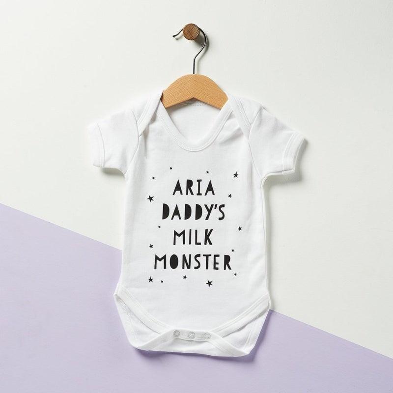 Personalised Daddy's Milk Monster Babygrow - Sunday's Daughter