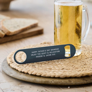 Personalised Father's Day Dad's Metal Bottle Opener - back message - Sunday's Daughter