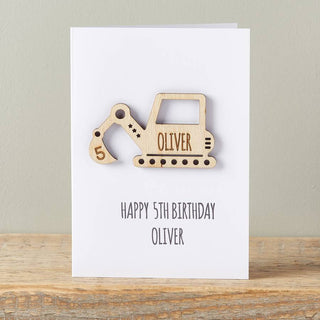 Personalised Digger Card - Sunday's Daughter