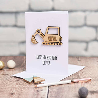 Personalised Digger Card - Sunday's Daughter