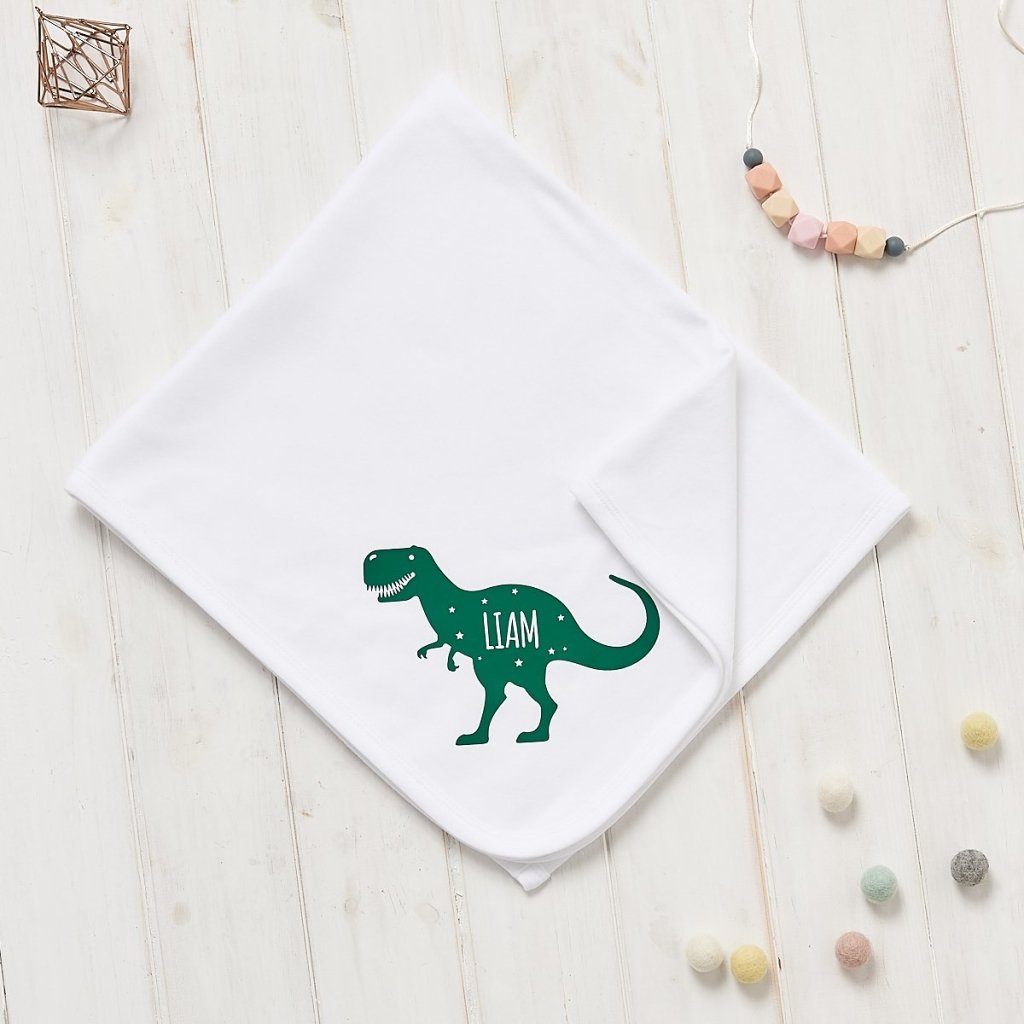 Personalised Dinosaur Baby Blanket - Sunday's Daughter
