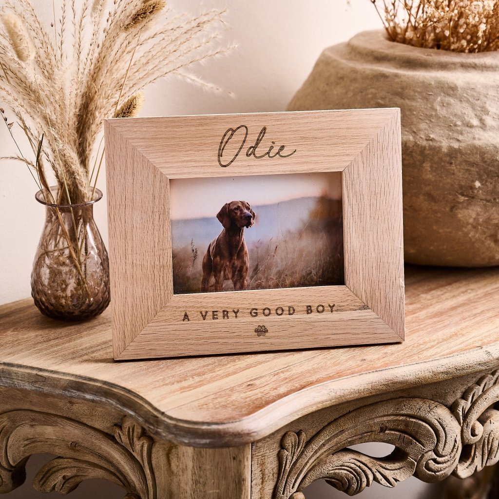 Personalised Dog Wooden Picture Frame