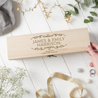 Personalised Elegant Wedding Wine Box - Sunday's Daughter