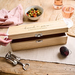 Personalised Engagement Wooden Wine Box