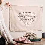 Personalised Family Linen Banner - Father's Day gifts - Sunday's Daughter