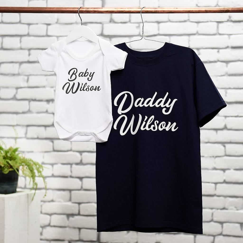 Personalised Father's Day T-shirt Set - Sunday's Daughter