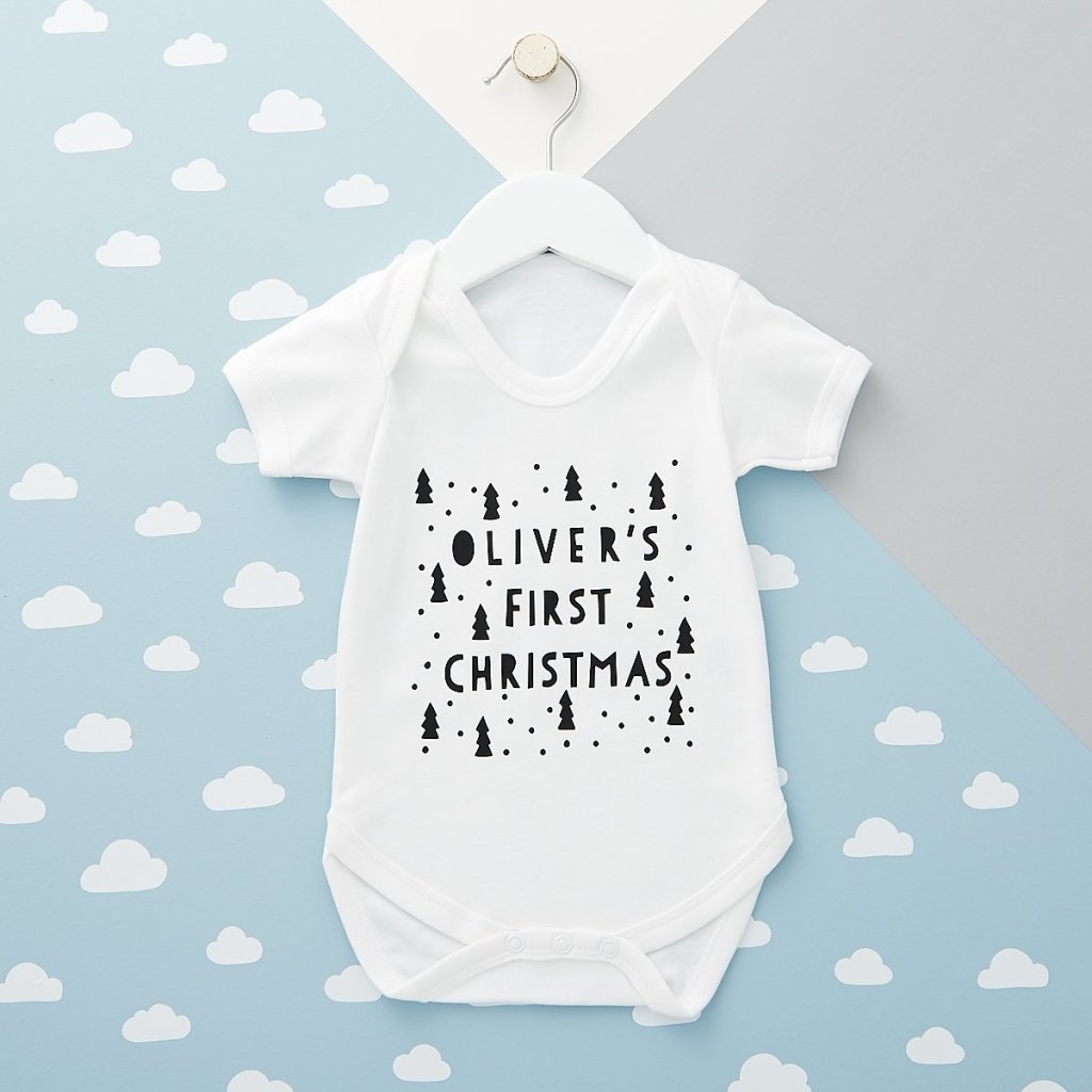 Personalised First Christmas Baby Grow - Sunday's Daughter