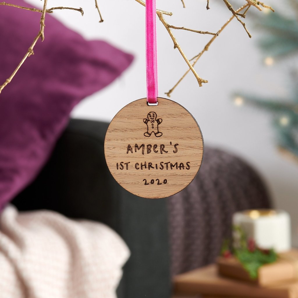 Personalised First Christmas Bauble - Sunday's Daughter