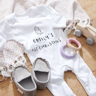 Personalised First Christmas Sleepsuit - Sunday's Daughter