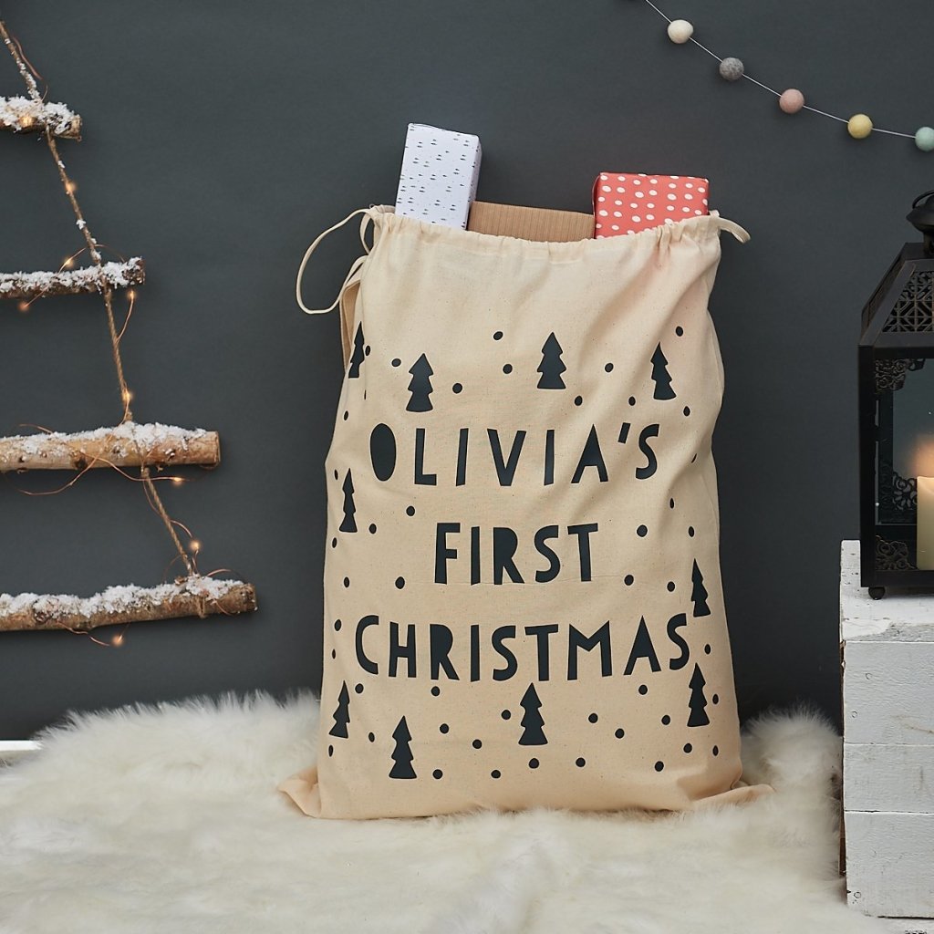 Personalised First Christmas Tree Sack - Sunday's Daughter