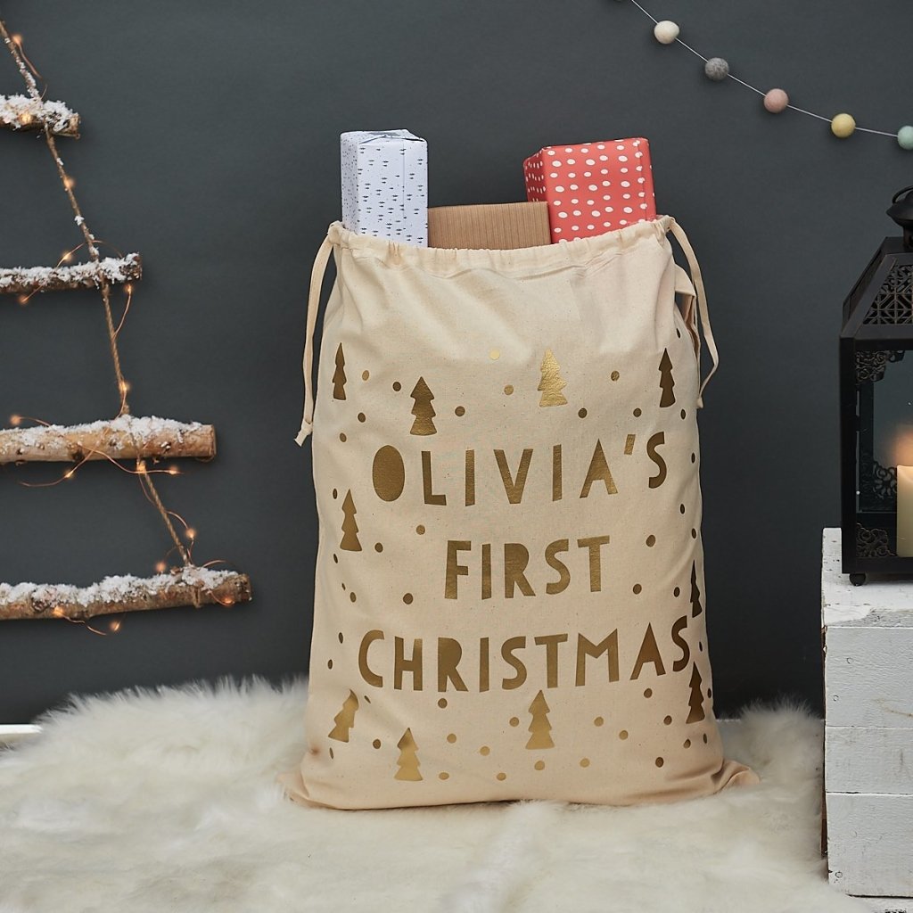 Personalised First Christmas Tree Sack - Sunday's Daughter