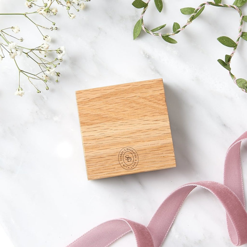 Personalised Floral Wooden Ring Box