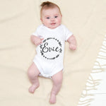 Personalised Floral Wreath Babygrow - Sunday's Daughter