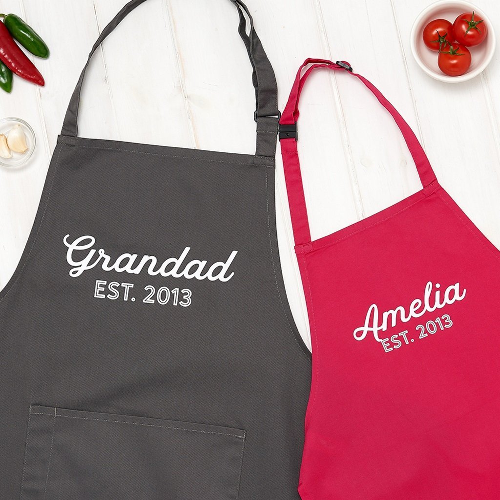 Personalised Grandad And Child Father's Day Apron Set - Sunday's Daughter