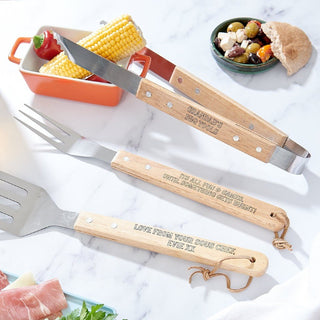 Personalised Grandad's BBQ Tool Set - Sunday's Daughter