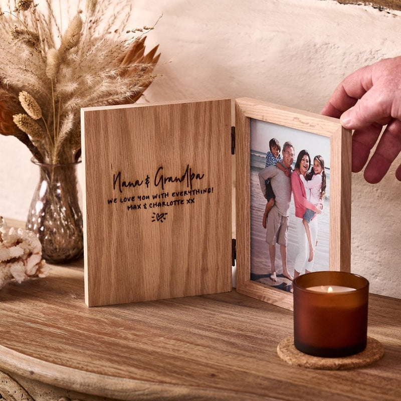 Personalised Grandparents Wooden Photo Frame