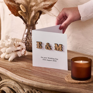 Personalised Initials Wedding Keepsake Card - Sunday's Daughter