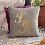 Personalised Intertwined Floral Initials Cushion - Sunday's Daughter