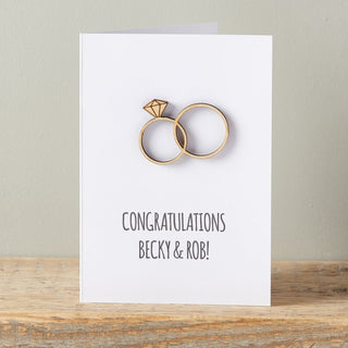 Personalised Intertwined Wedding Ring Card - Sunday's Daughter