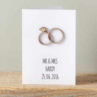 Personalised Intertwined Wedding Ring Card - Sunday's Daughter