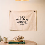 Personalised Man Cave Linen Banner