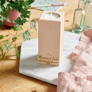 Personalised Mother’s Day Wooden Candle Holder - Sunday's Daughter