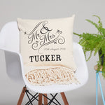 Personalised Mr And Mrs Cushion - Sunday's Daughter