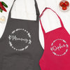 Personalised Mummy And Child Wreath Apron Set - Mother's Day gifts - Sunday's Daughter