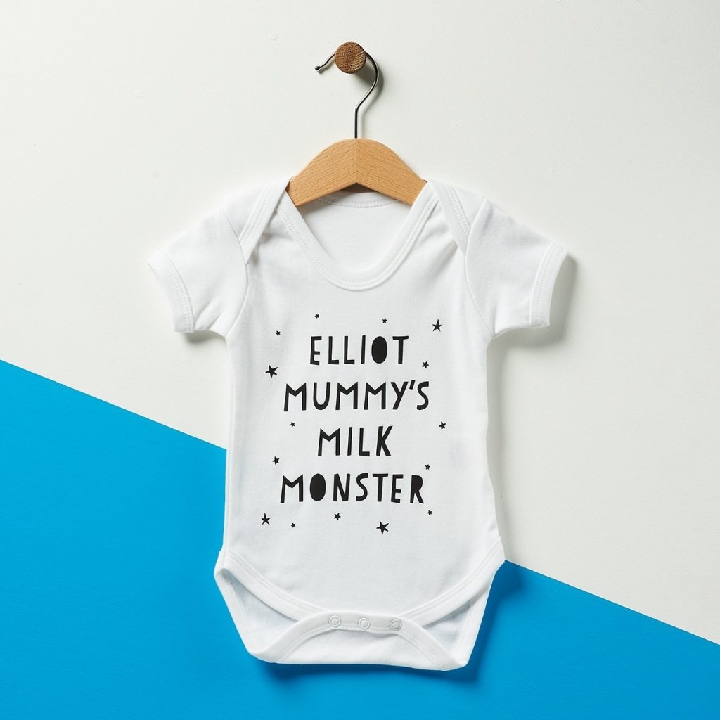 Personalised Mummy's Milk Monster Baby Grow - Sunday's Daughter