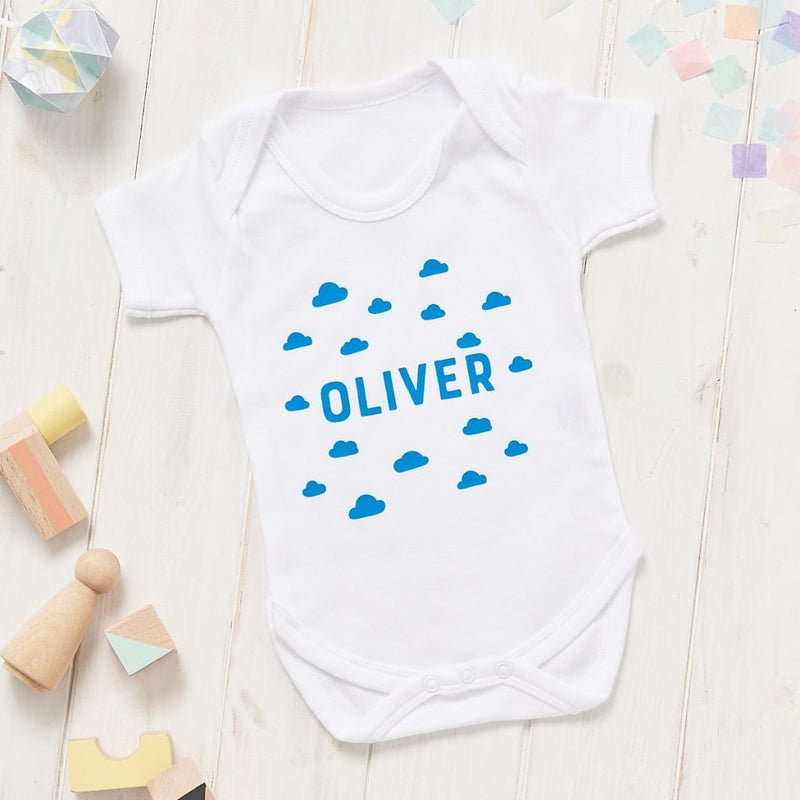Personalised New Baby Scandi Cloud Baby Grow - Sunday's Daughter