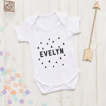 Personalised New Baby Scandi Triangle Baby Grow - Sunday's Daughter