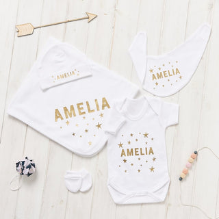 Personalised New Baby Stars Gift Set - Sunday's Daughter