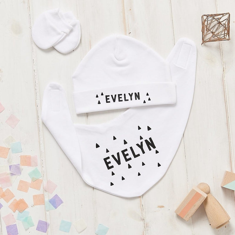 Personalised New Baby Triangle Gift Set - Sunday's Daughter