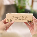 Personalised couples new home candle holder