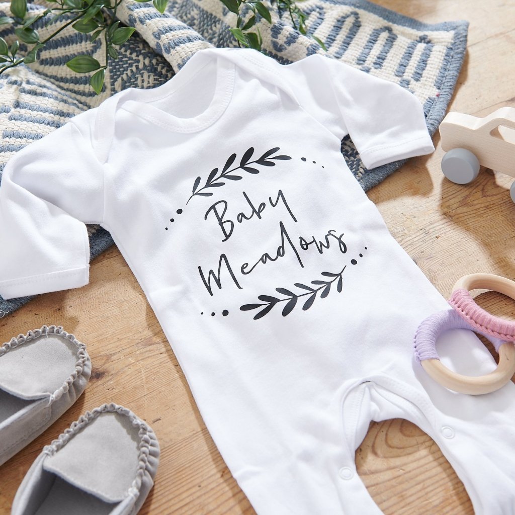 Personalised newborn sales baby grow