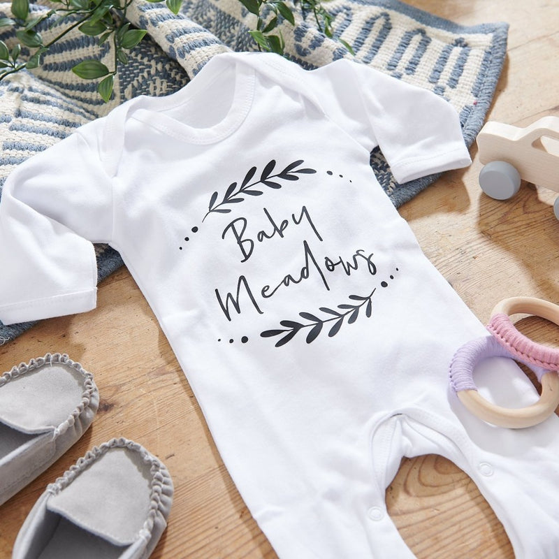 Personalised Newborn Babygrow - First Mother's Day gifts - Sunday's Daughter