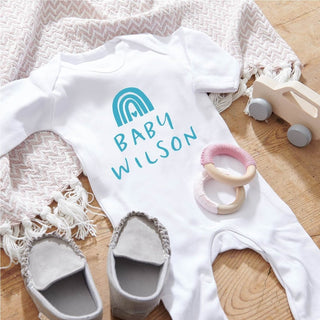 Personalised Newborn Rainbow Babygrow - Sunday's Daughter