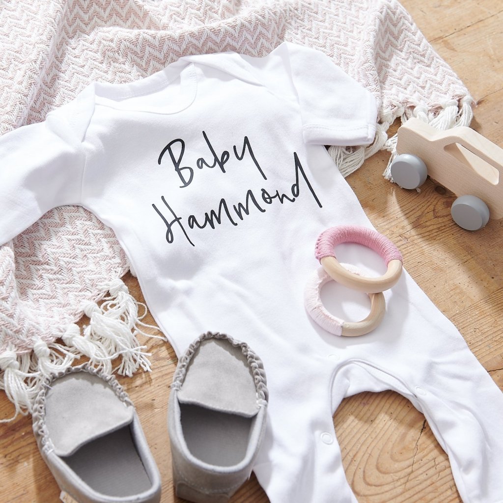 Personalised store baby gro