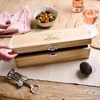 Personalised Newlyweds Wooden Wine Box