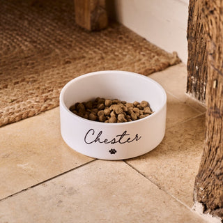 Personalised Paw Print Pet Bowl