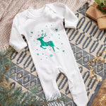 Personalised Reindeer Christmas Sleepsuit - Sunday's Daughter