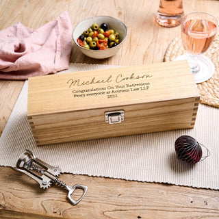 Personalised Retirement Wine Box