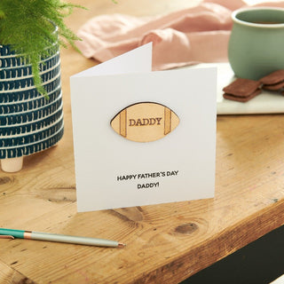 Personalised Rugby Ball Keepsake Card - Sunday's Daughter